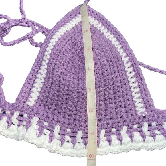 Creaciones Cayana Handmade Crochet Bikini Top Size M - Picture 4 of 4